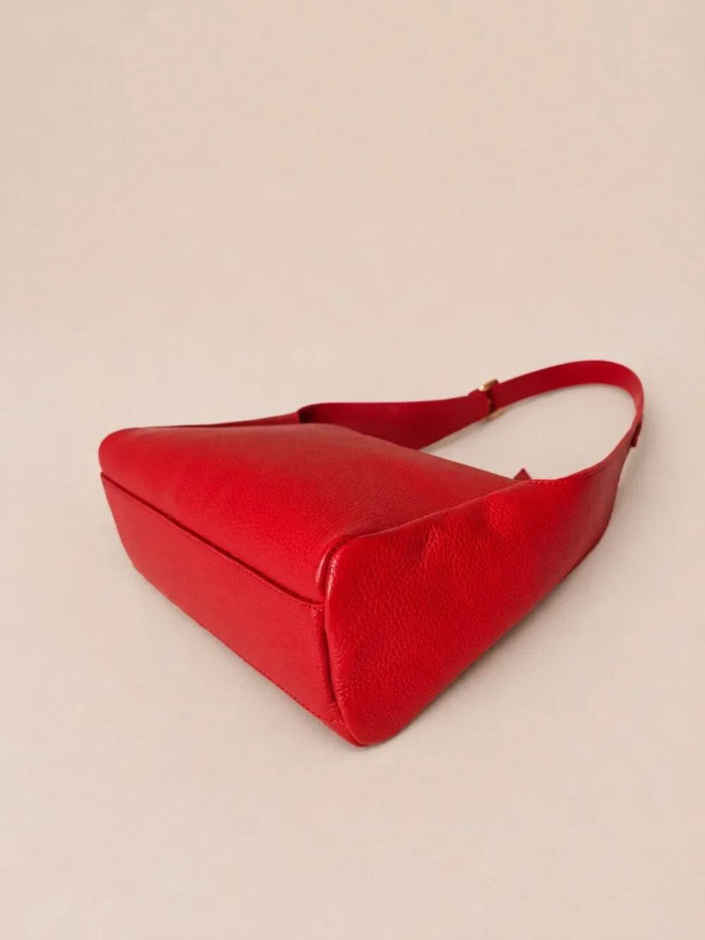 Italian Leather Red Shoulder Bag, Leather Crossbody Purse